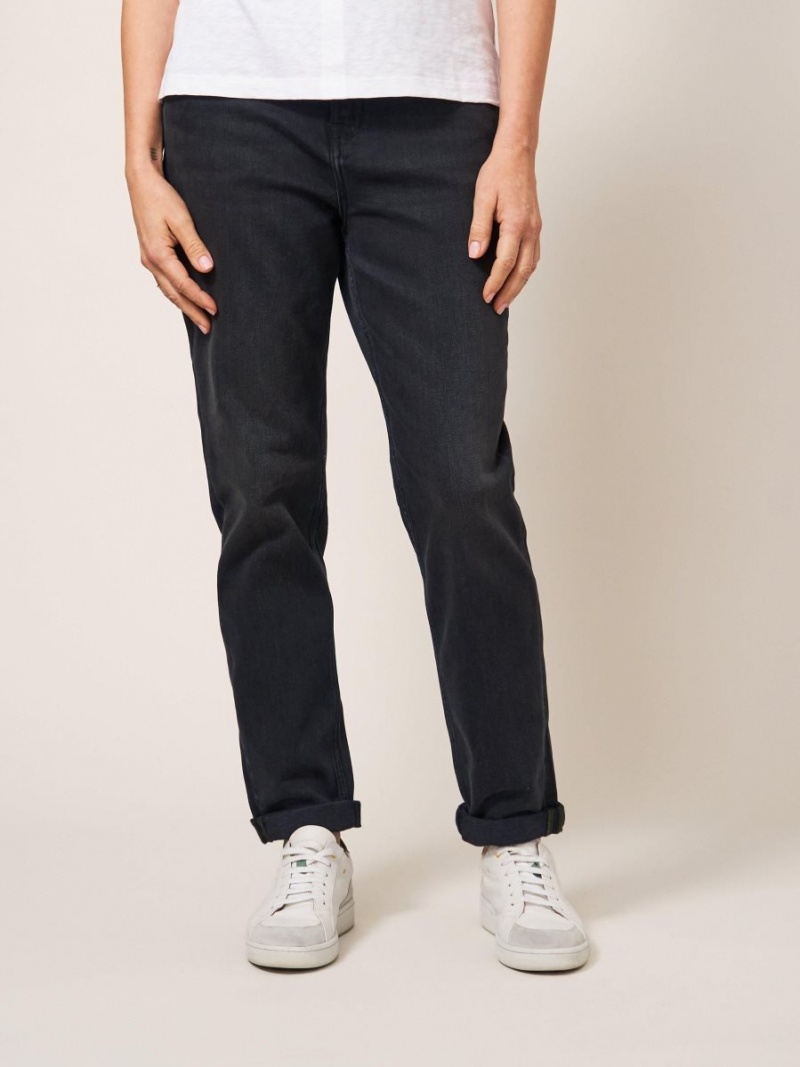 White Stuff Katy Relaxed Slim Jeans Washed Black | 36279-YJBC