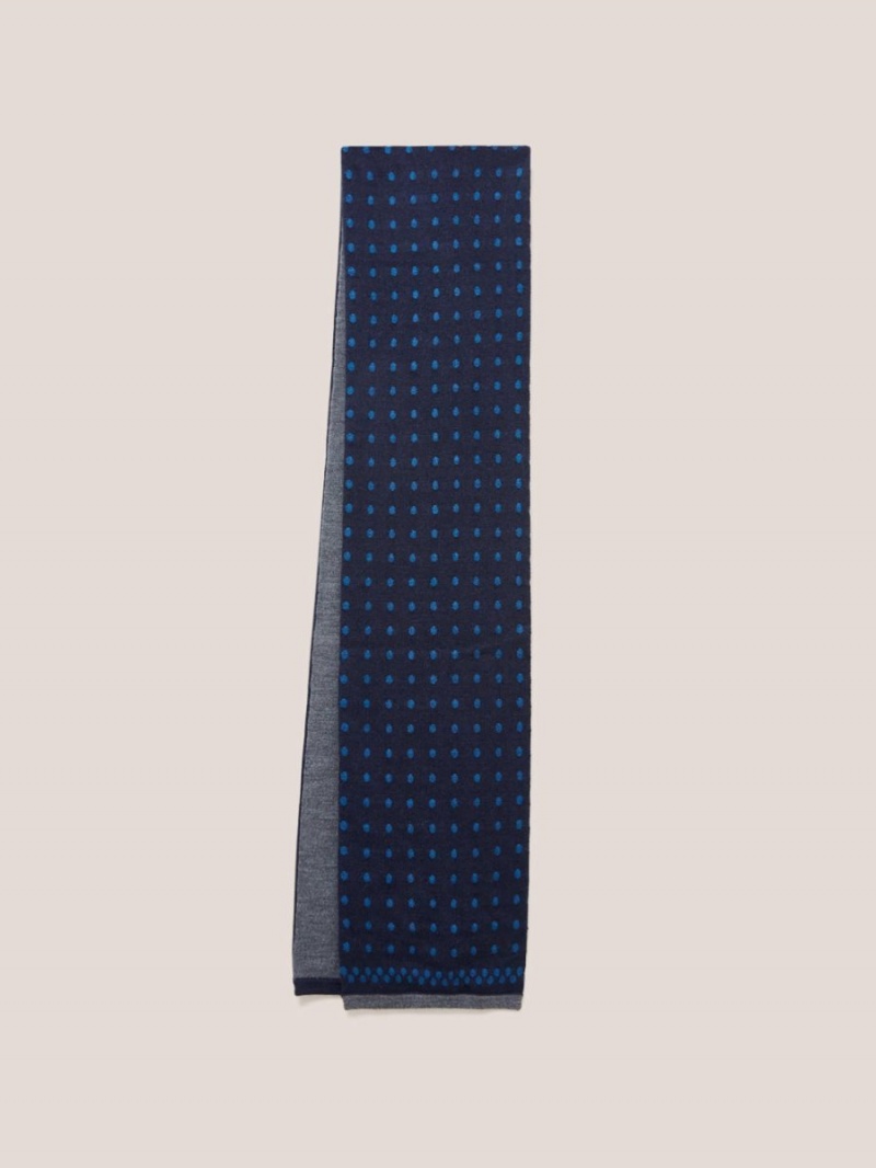 White Stuff Kelvin Merino Scarf Dark Navy | 31976-KVBL