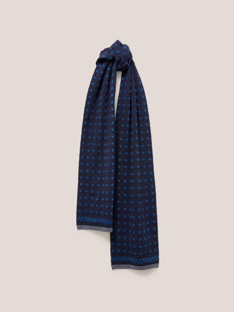 White Stuff Kelvin Merino Scarf Dark Navy | 31976-KVBL