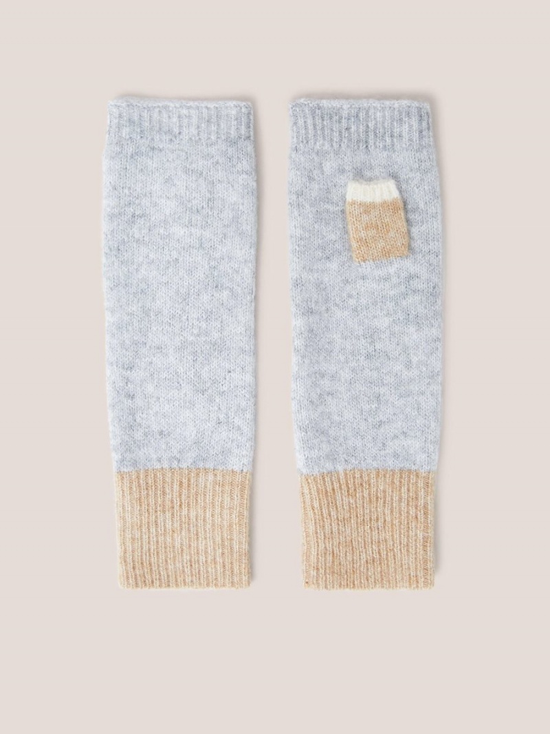 White Stuff Knitted Fingerless Glove Grey Multi | 17250-GHXS