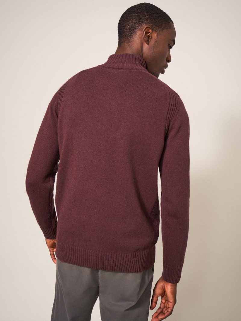 White Stuff Lambswool Funnel Neck Dk Plum | 45296-QHIL