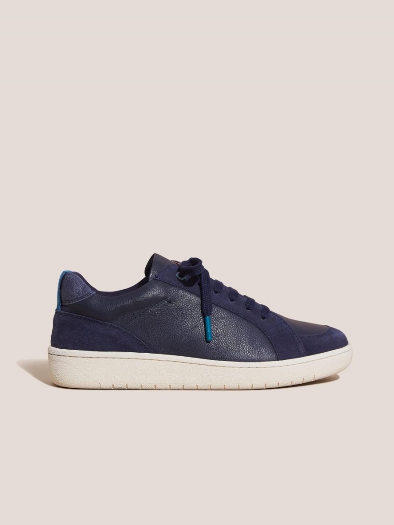 White Stuff Leather Suede Trainer Navy Multi | 53908-TCYG