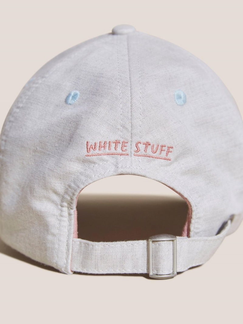 White Stuff Linen Blend Baseball Cap Light Natural | 09526-JWRA