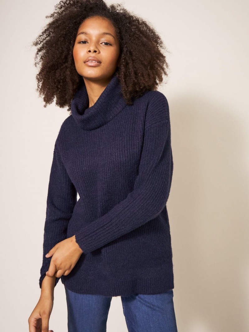 White Stuff Lovely Rib Jumper French Navy | 87456-UDSB