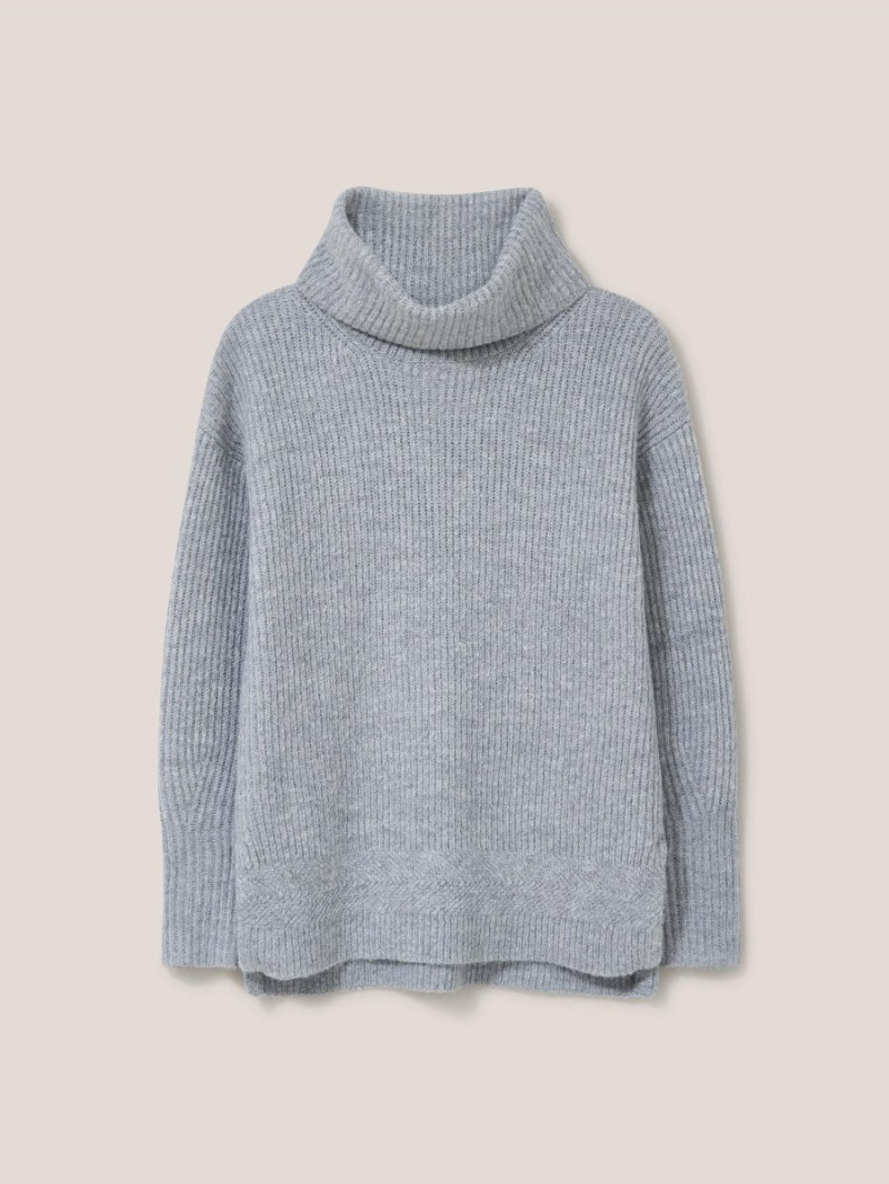 White Stuff Lovely Rib Jumper Light Grey | 46903-GEQO