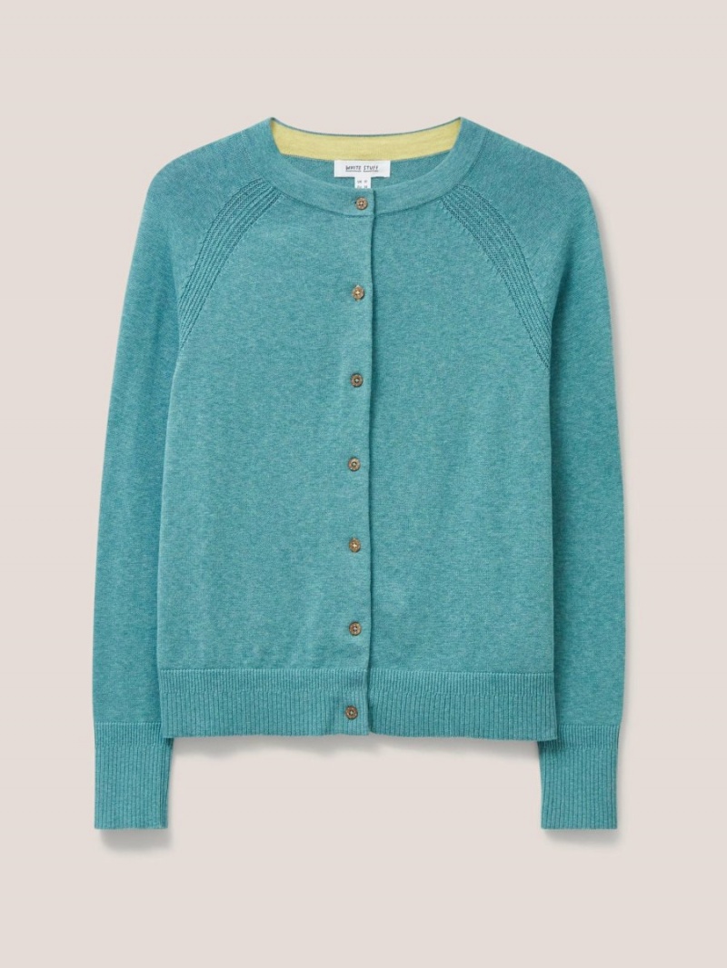 White Stuff Lulu Knit Cardigan Mid Teal | 39405-NFPE