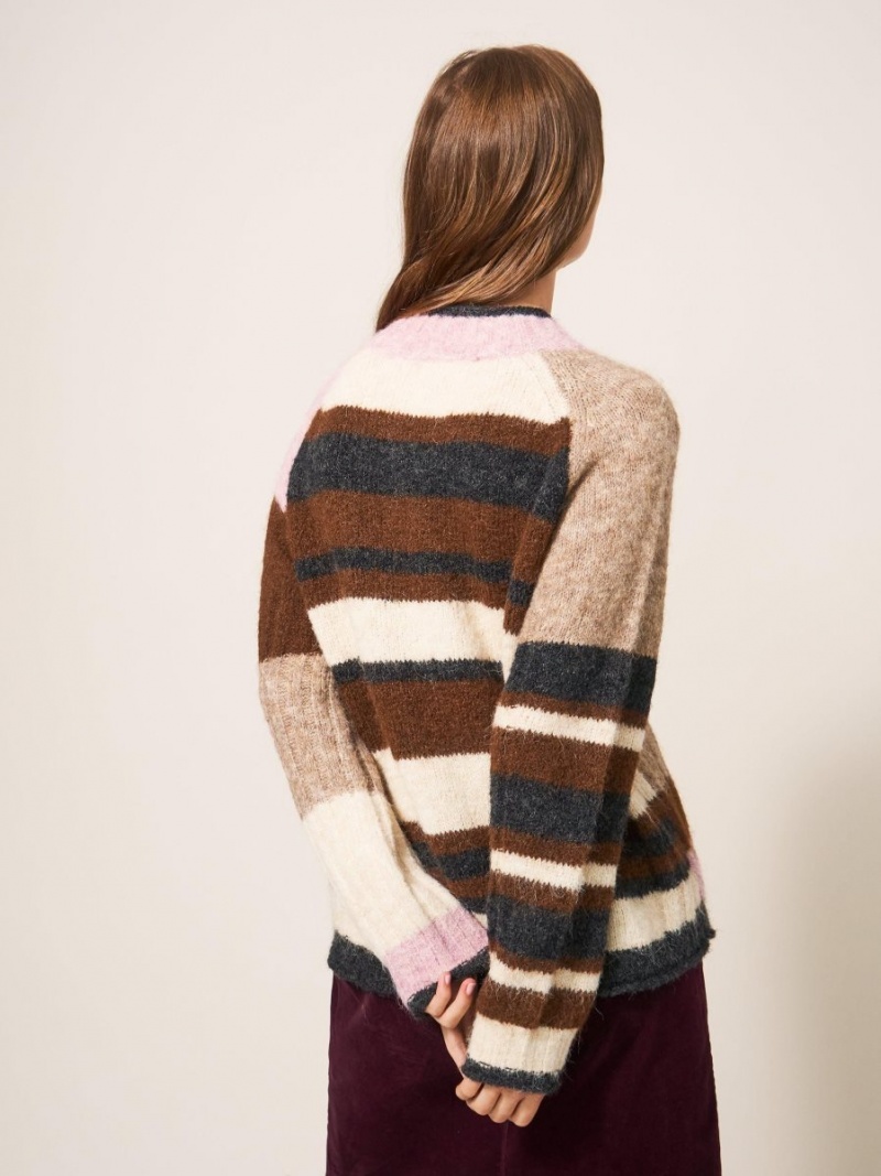 White Stuff Medway Colourblock Jumper Natural Multi | 79542-BWVP