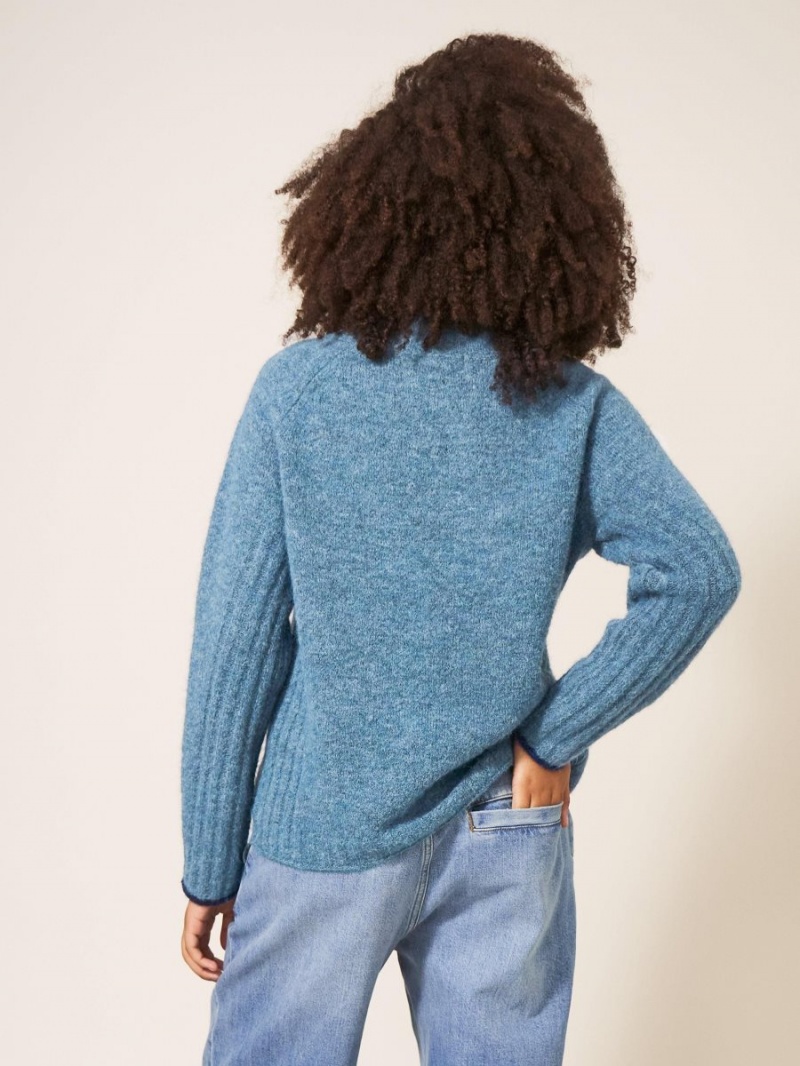 White Stuff Medway Jumper Mid Blue | 47035-UTOK