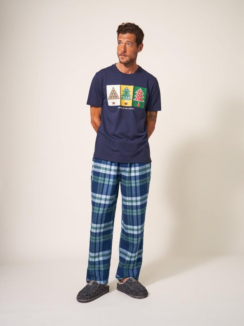 White Stuff Moorland Flannel Pj Trouser Navy Multi | 26395-YPNF