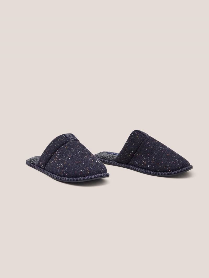 White Stuff Neppy Slip On Mule Slipper Navy Multi | 14230-NAJV