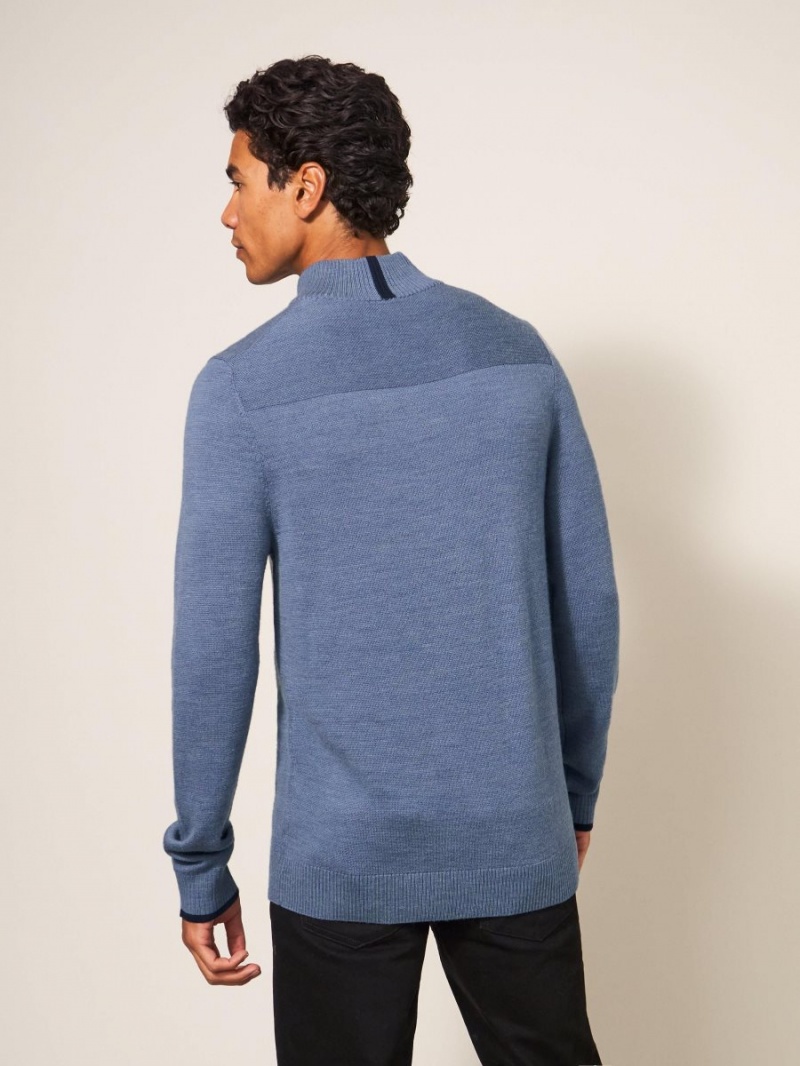 White Stuff Newport Merino Jumper Chambray Blue | 91328-YRSP