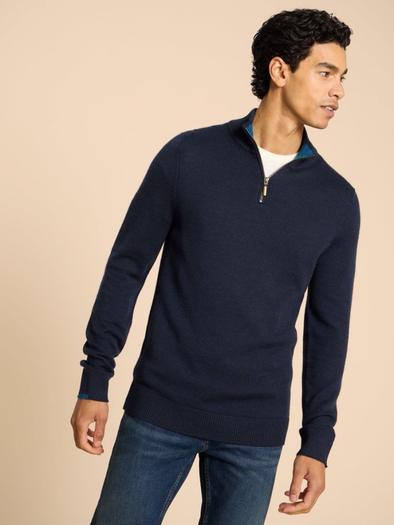 White Stuff Newport Merino Jumper Dark Navy | 62179-OQHI