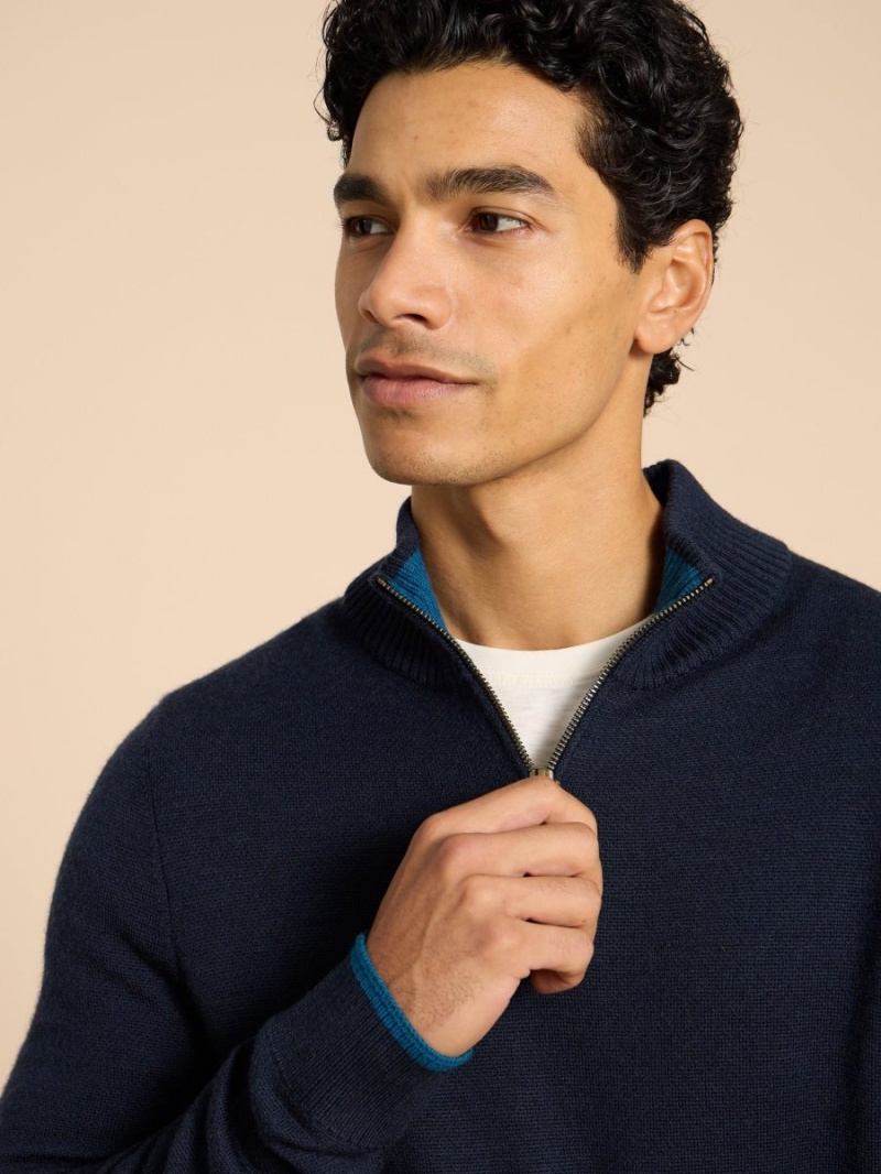 White Stuff Newport Merino Jumper Dark Navy | 62179-OQHI