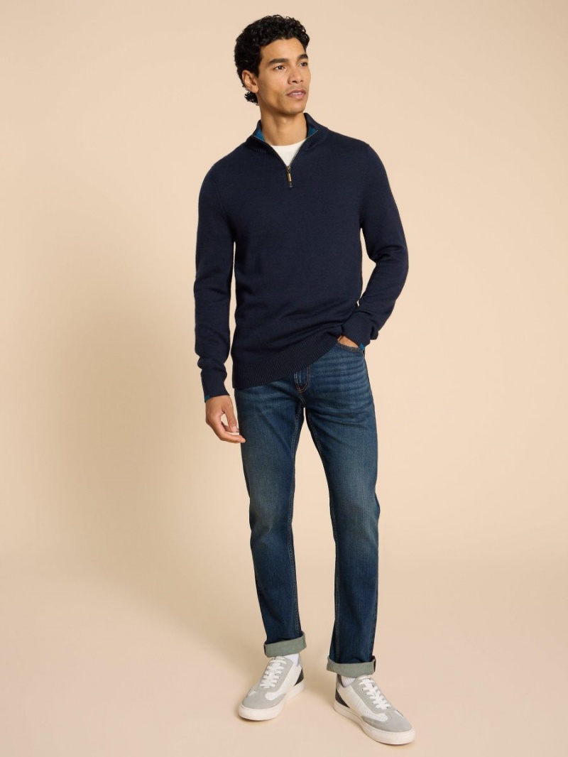 White Stuff Newport Merino Jumper Dark Navy | 62179-OQHI