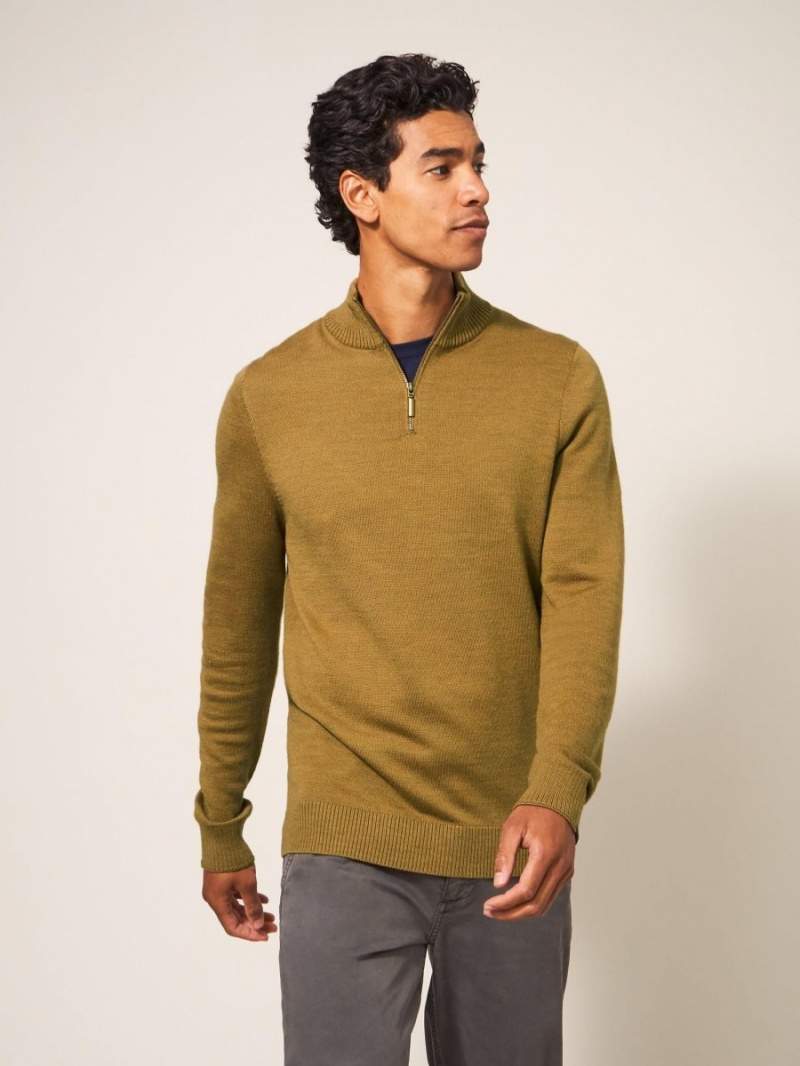 White Stuff Newport Merino Jumper Mid Green | 70321-XHCL