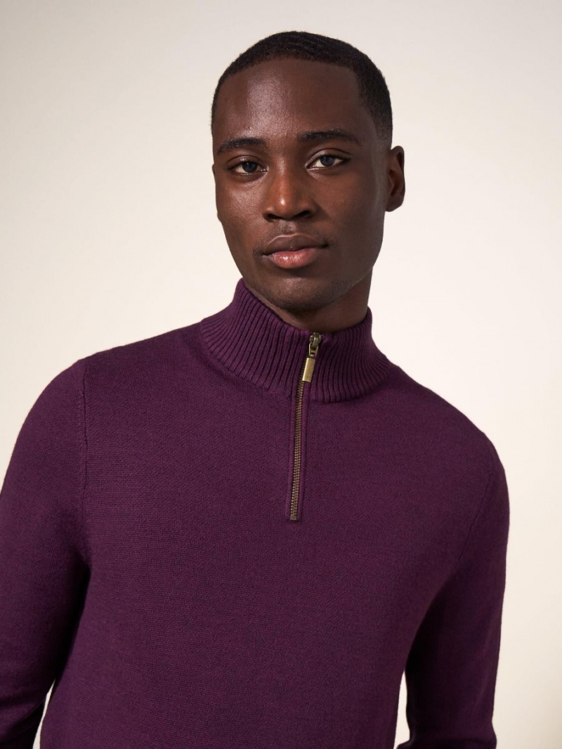 White Stuff Newport Merino Jumper Mid Plum | 58643-HDBK