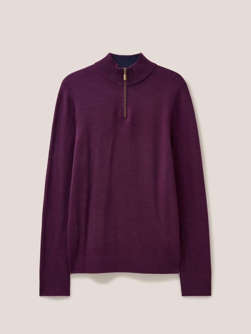 White Stuff Newport Merino Jumper Mid Plum | 58643-HDBK