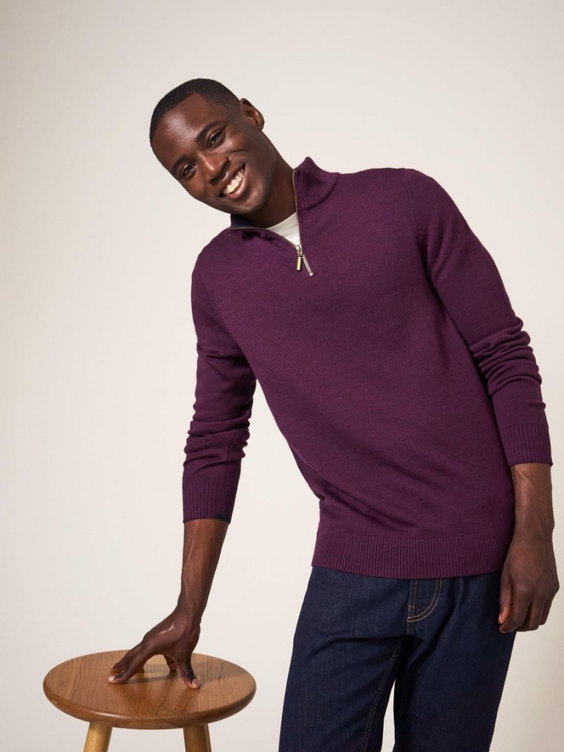 White Stuff Newport Merino Jumper Mid Plum | 58643-HDBK