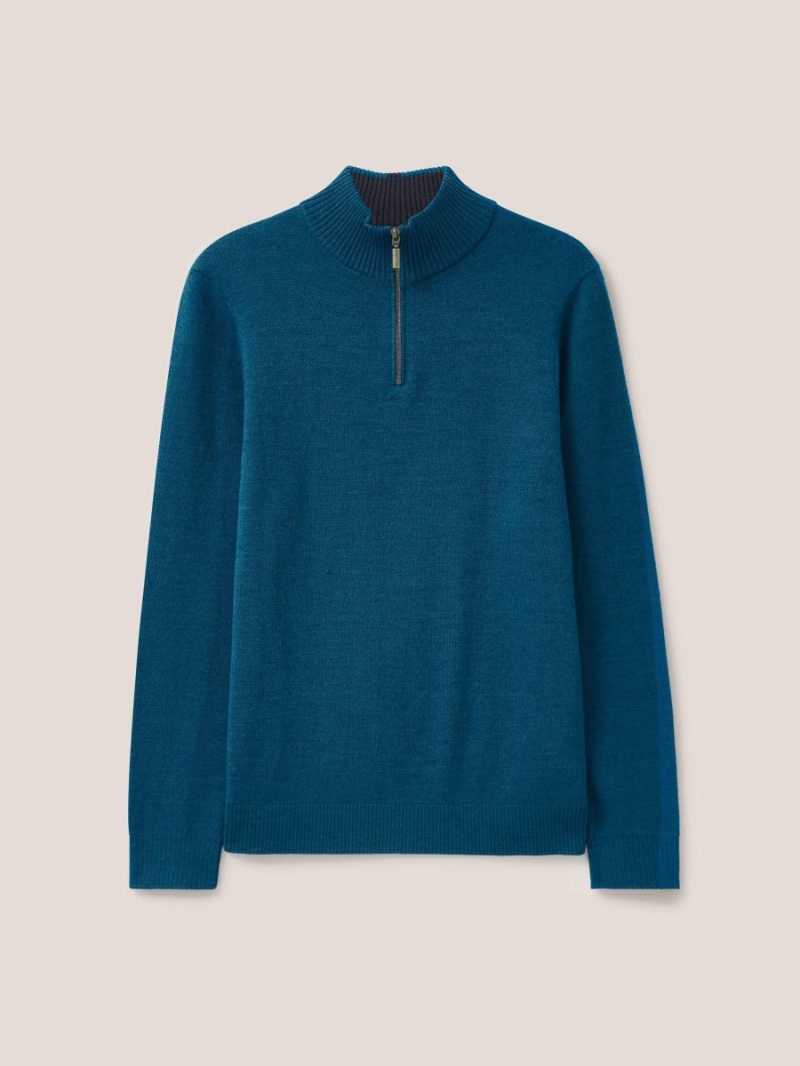 White Stuff Newport Merino Jumper Mid Teal | 81309-QTHL