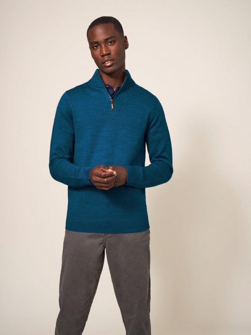 White Stuff Newport Merino Jumper Mid Teal | 81309-QTHL