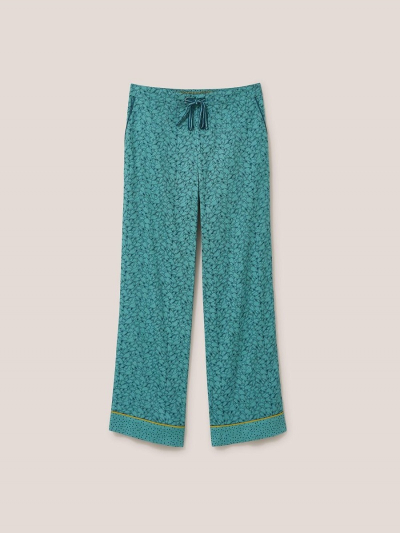 White Stuff Nina Organic Pj Bottom Teal Multi | 83172-NVIW