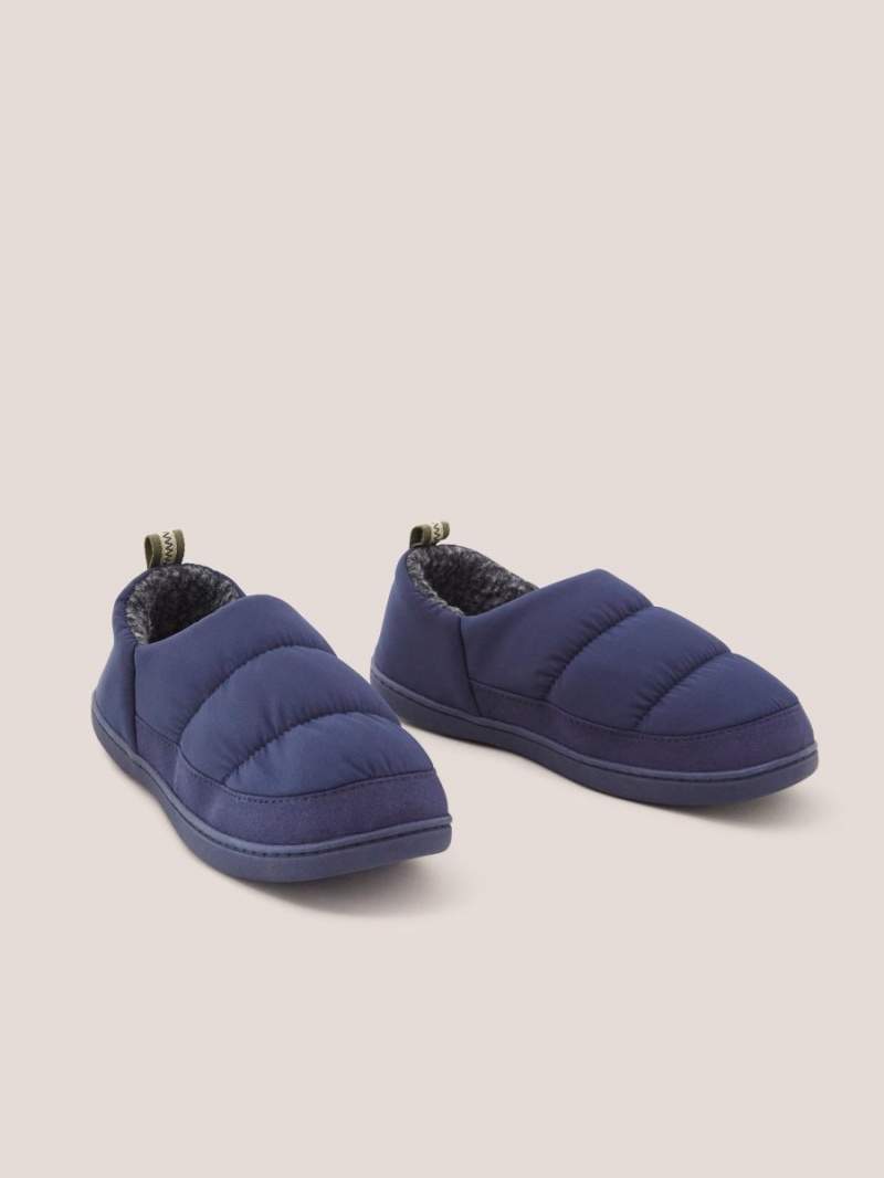 White Stuff Nylon Puffer Slipper Dark Navy | 12765-STRM