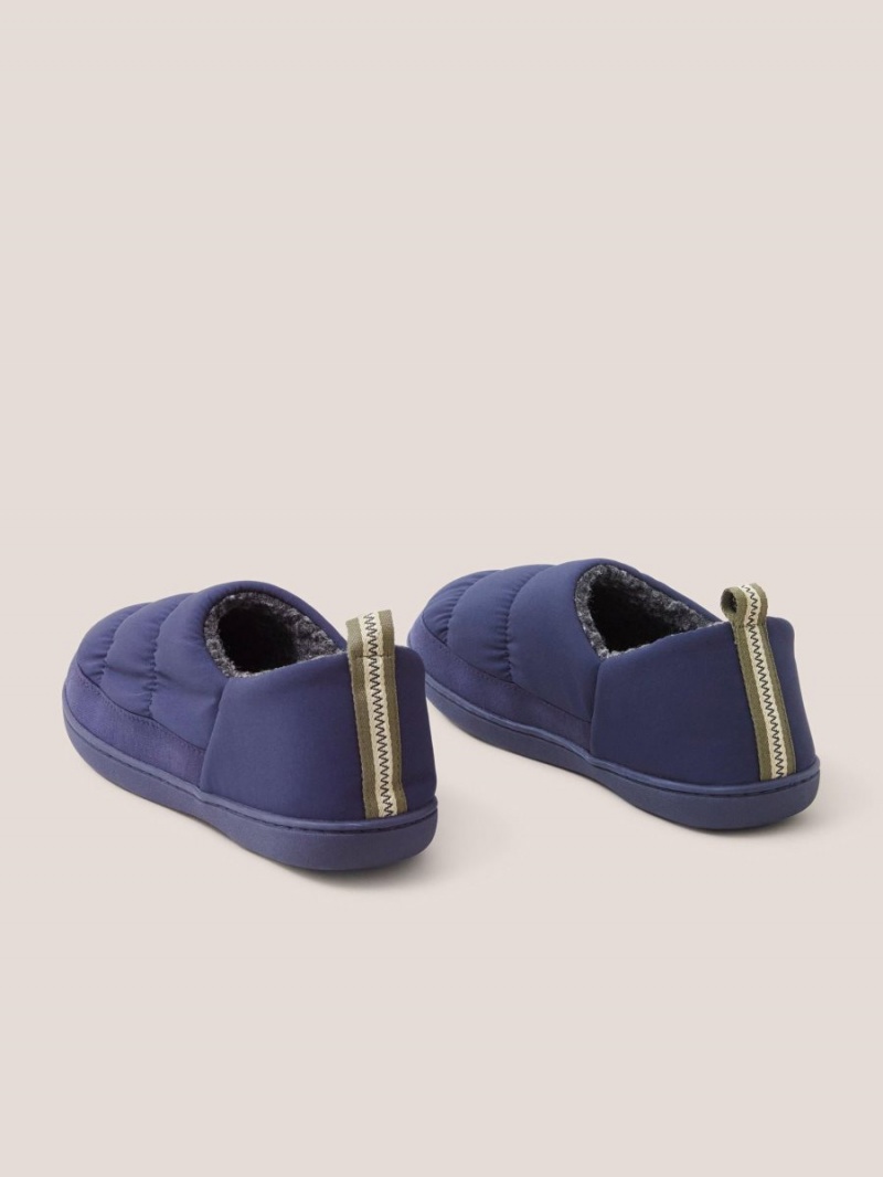 White Stuff Nylon Puffer Slipper Dark Navy | 12765-STRM