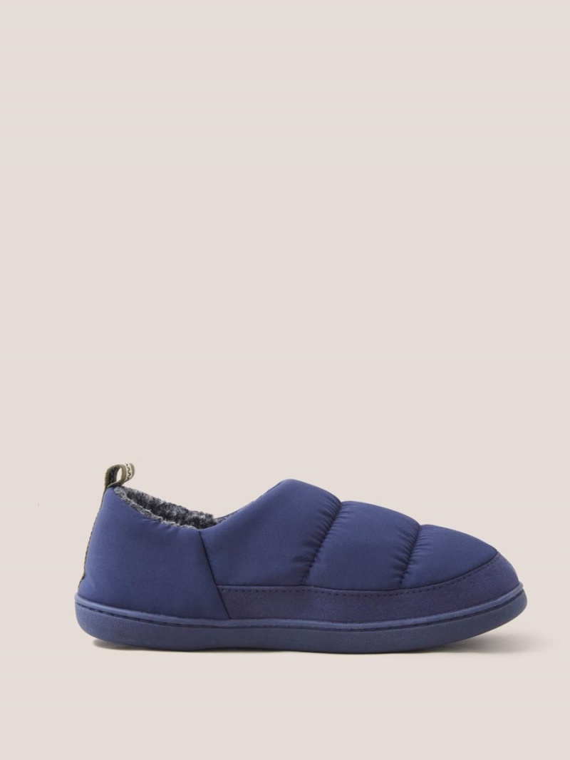 White Stuff Nylon Puffer Slipper Dark Navy | 12765-STRM