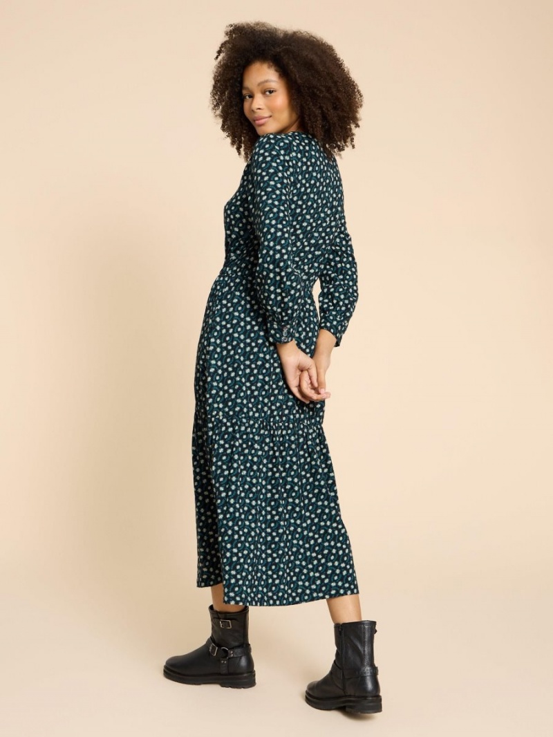 White Stuff Olive Jersey Dress Black Print | 85097-WYQS