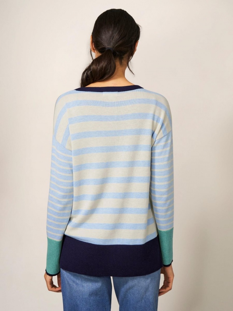 White Stuff Olive Jumper Blue Multi | 56792-BJMR