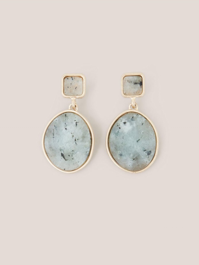 White Stuff Pebble Drop Earrings Light Grey | 59701-PFCV