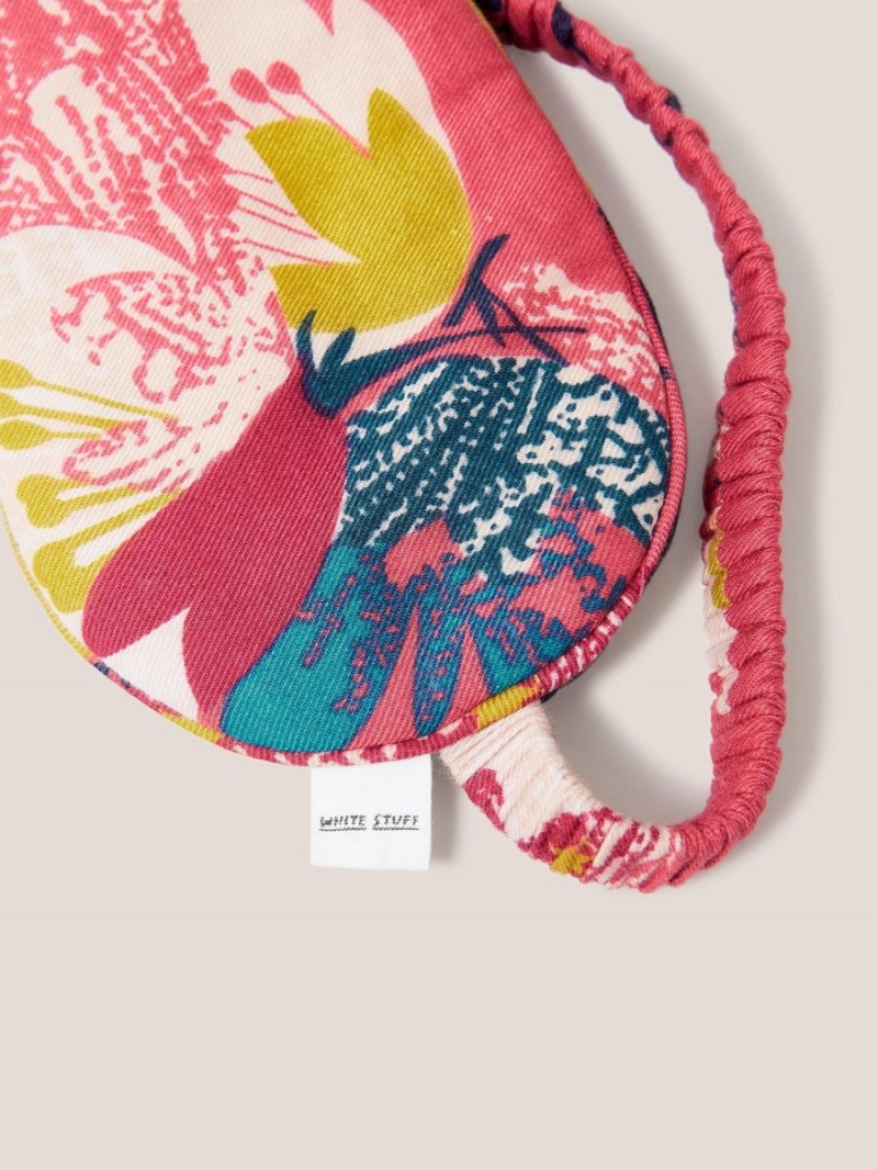 White Stuff Printed Reversible Eye Mask Pink Multi | 85432-UCLO