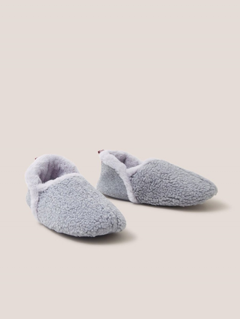 White Stuff Reya Closed Back Slipper Mid Grey | 14208-JPMY