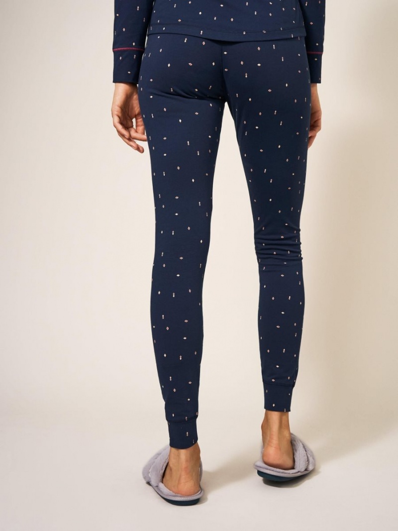 White Stuff Selena Jersey Legging Navy Multi | 64852-DCAR