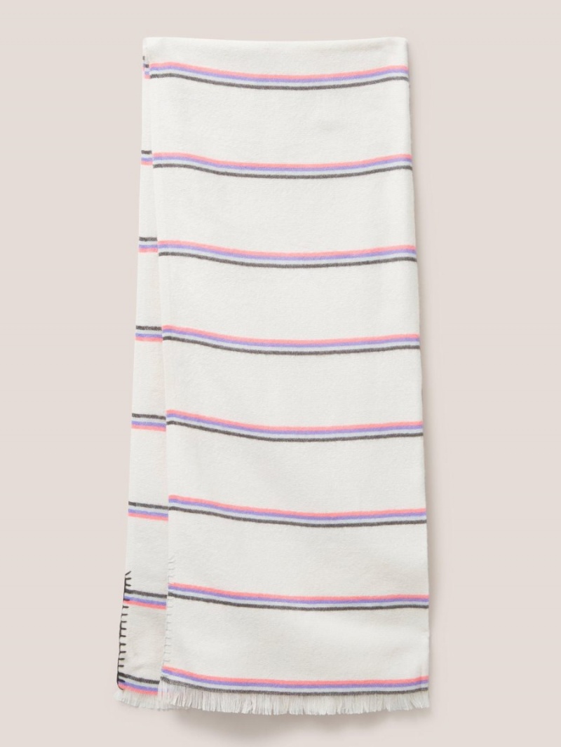 White Stuff Selma Midweight Scarf Pink Multi | 97420-CIOW