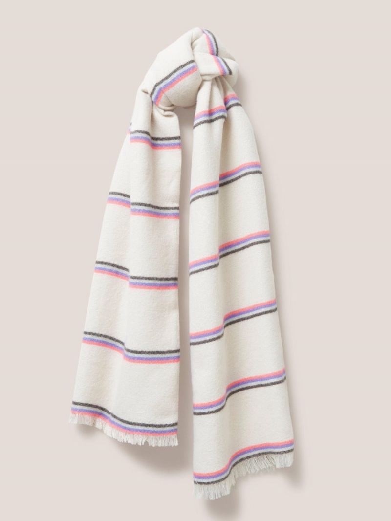 White Stuff Selma Midweight Scarf Pink Multi | 97420-CIOW