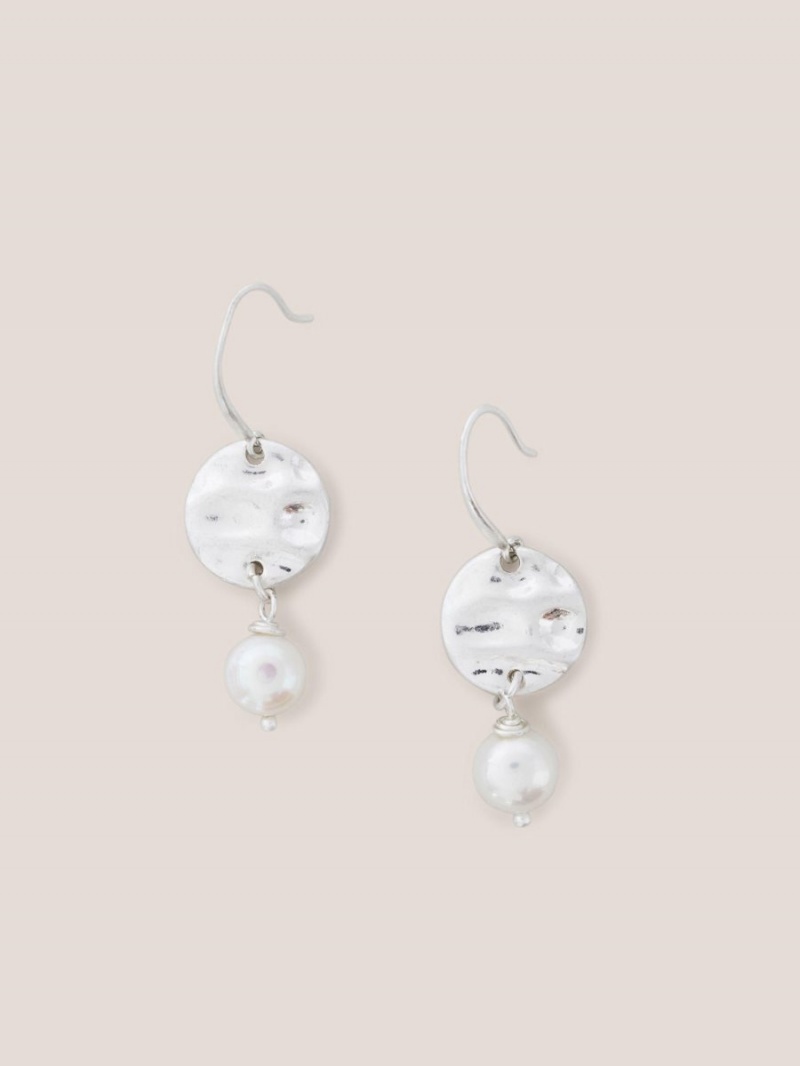 White Stuff Silver Plated Pearl Earrings Silver Tone Metallic | 34582-WMYZ