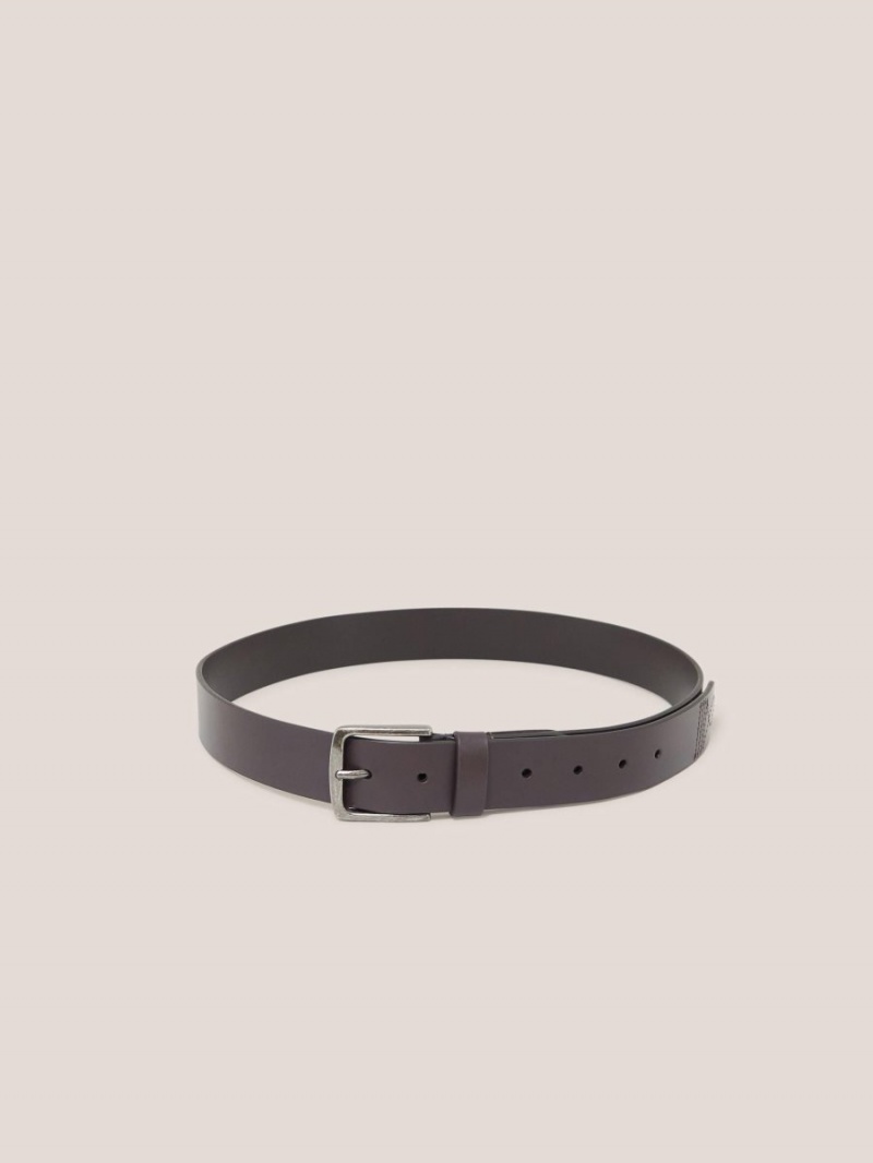 White Stuff Smart Leather Belt Dark Brown | 84093-GVEX