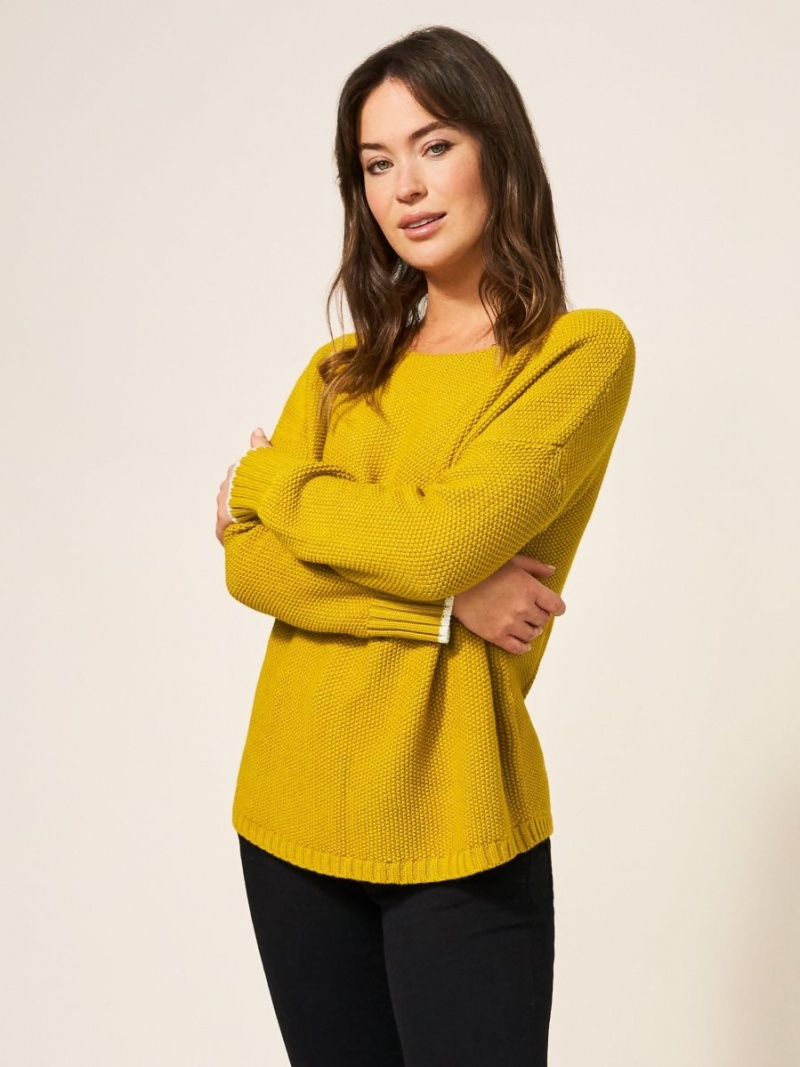 White Stuff Southbank Jumper Dark Chartreuse | 60791-WFTV