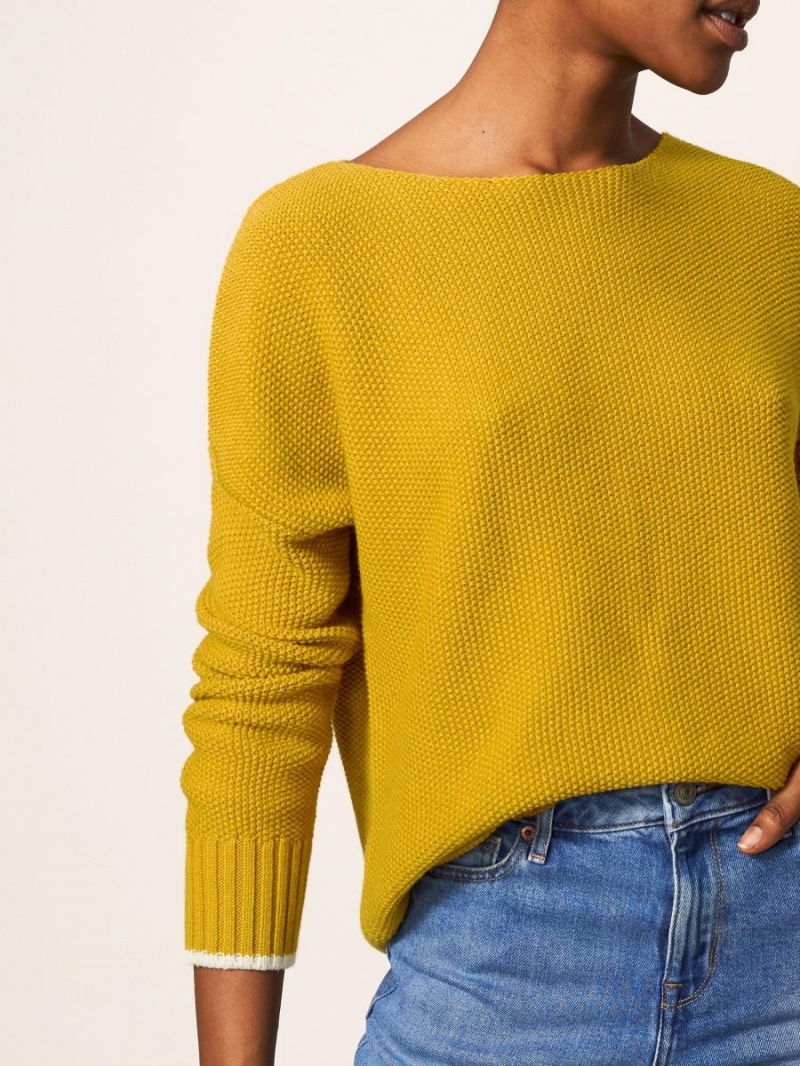 White Stuff Southbank Jumper Dark Chartreuse | 60791-WFTV