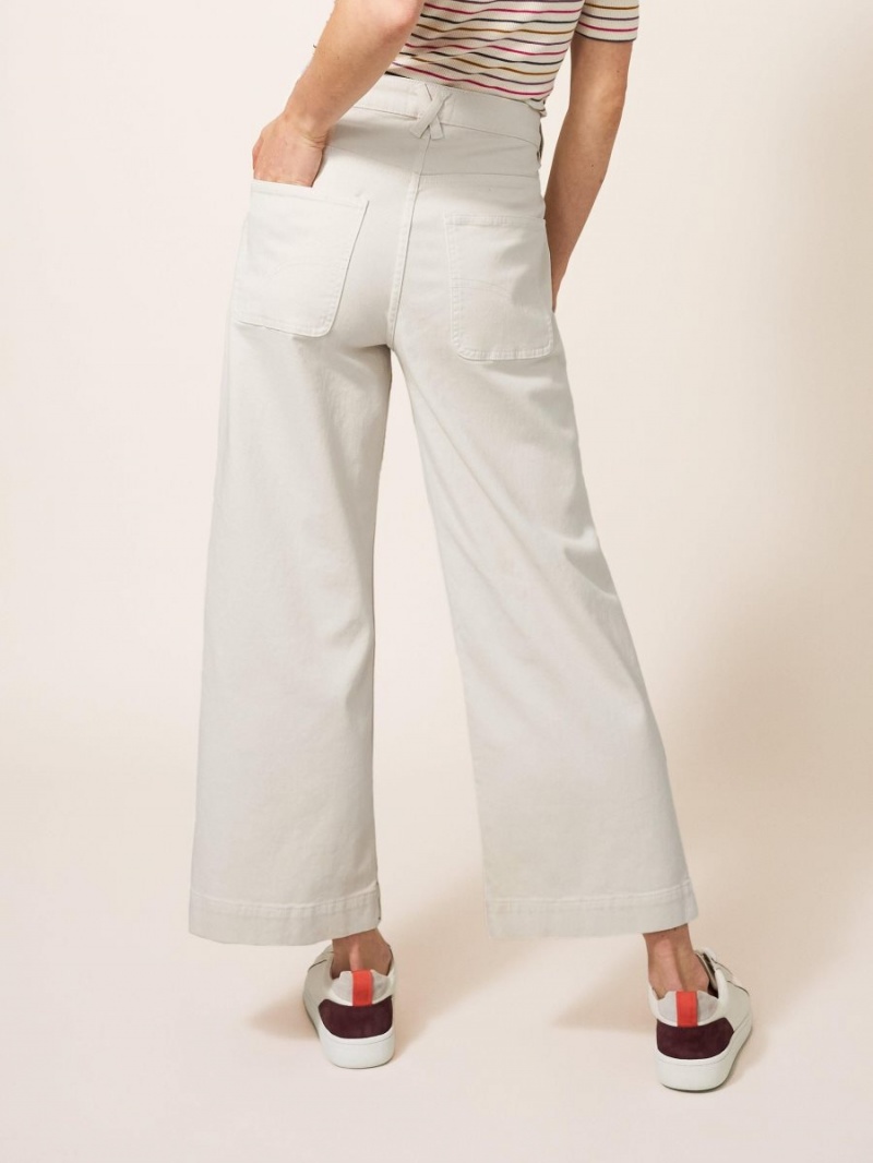 White Stuff Tia Wide Leg Cropped Jean Light Natural | 58714-XMOF