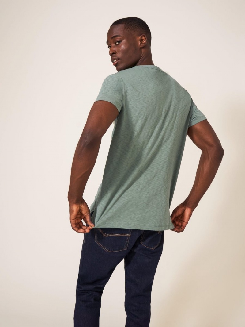 White Stuff Trawler Graphic Tshirt Dusty Green | 30186-LMCV