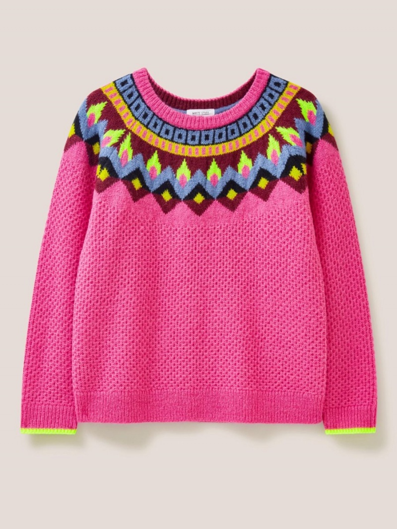 White Stuff Tyne Jumper Pink Multi | 76219-NMVE