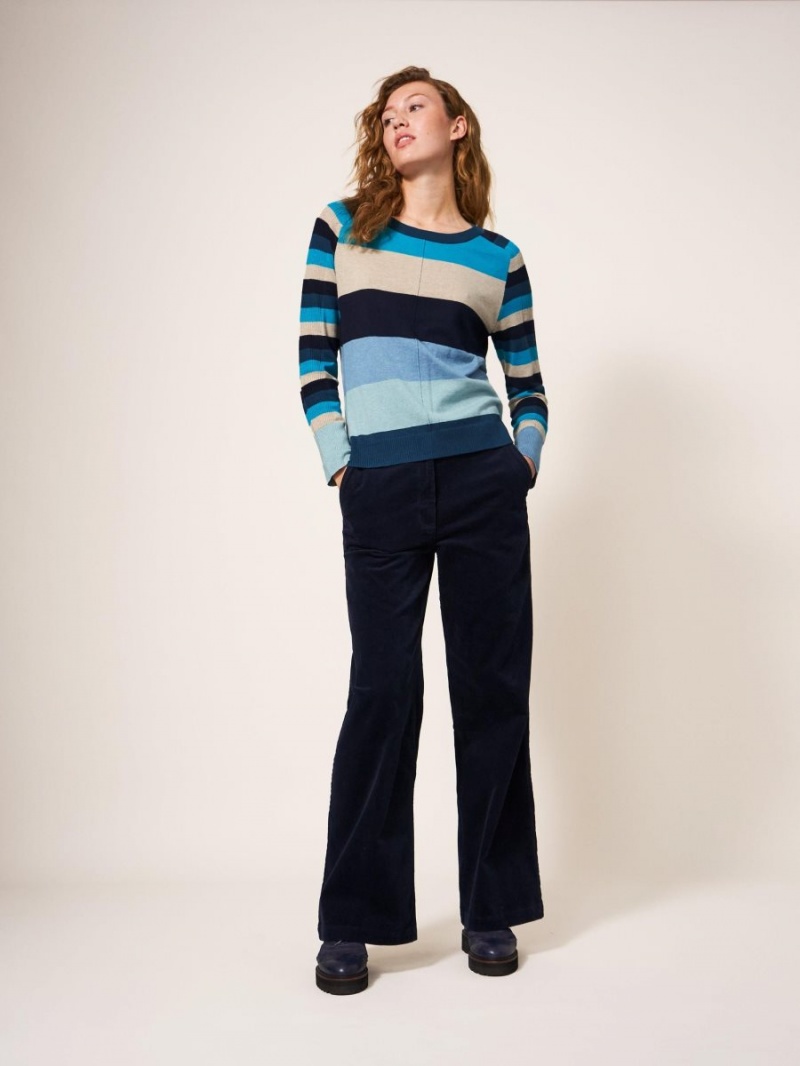 White Stuff Urban Colourblock Jumper Teal Multi | 23490-LPHT