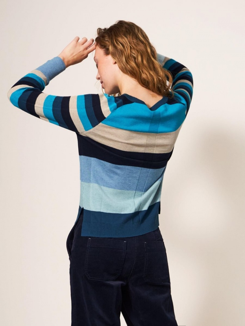 White Stuff Urban Colourblock Jumper Teal Multi | 23490-LPHT