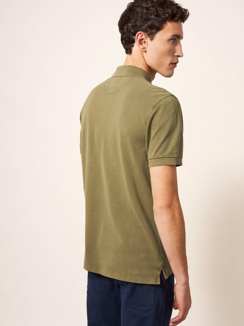 White Stuff Utility Polo Khaki Green | 52783-IKJG