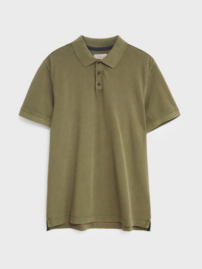 White Stuff Utility Polo Khaki Green | 52783-IKJG