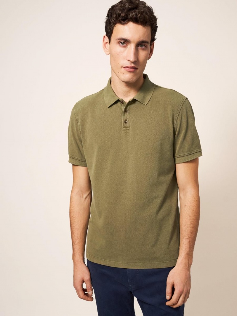 White Stuff Utility Polo Khaki Green | 52783-IKJG