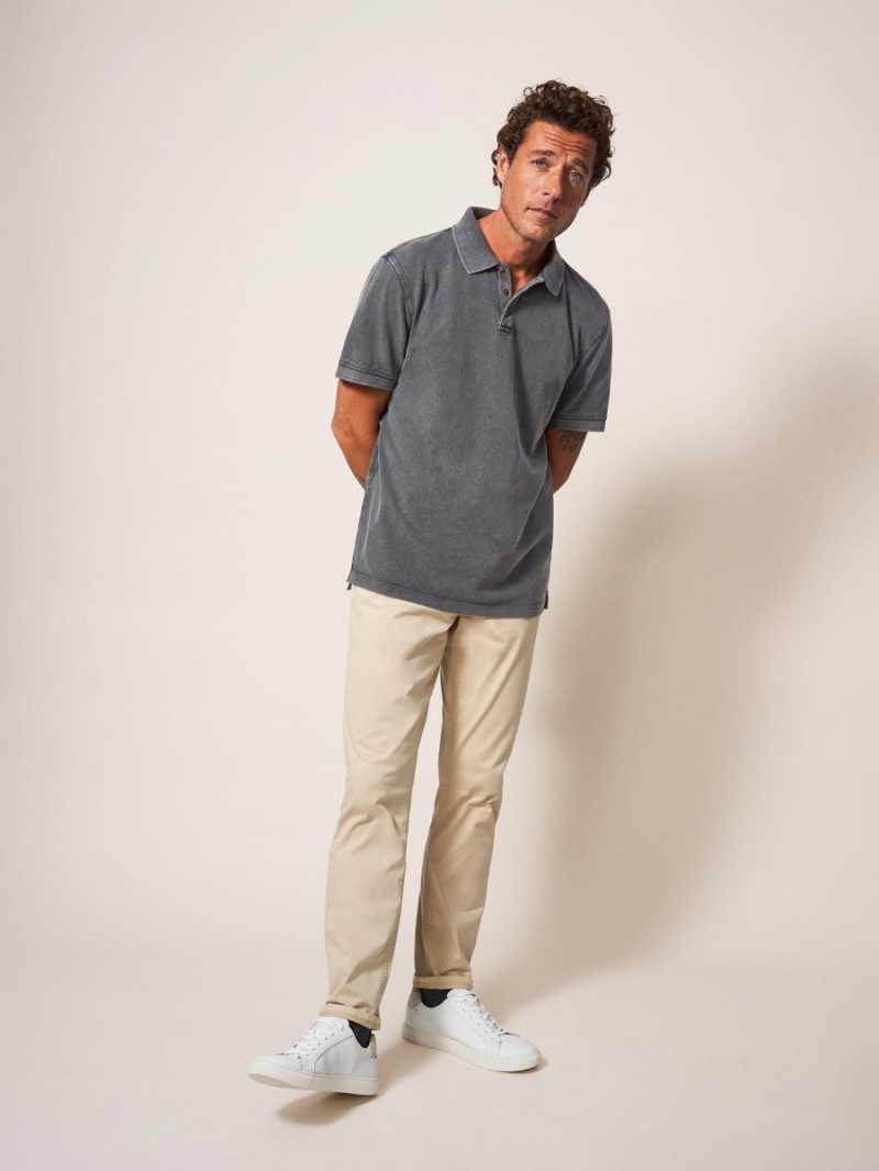 White Stuff Utility Polo Washed Black | 53491-FZOM