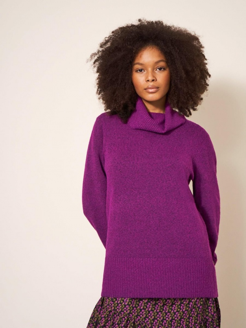 White Stuff Waverly Jumper Mid Purple | 69830-VOET